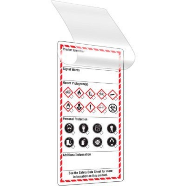 Top Tape And Label INCOM® GHS1316 GHS Style Blank Self-Laminating Workplace Labels, , 3" x 6", 25/Pack GHS¬†1316.00